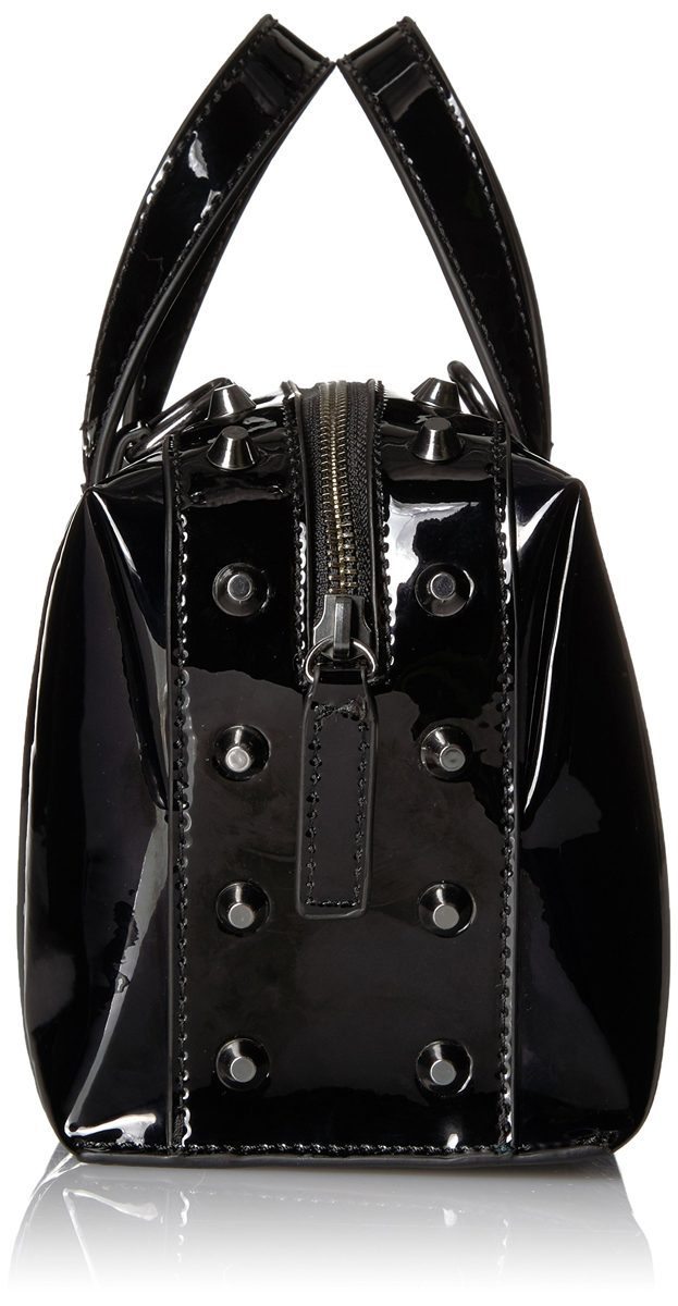 Amazon Brand - The Fix Zoe Studded Metallic Bowler Satchel