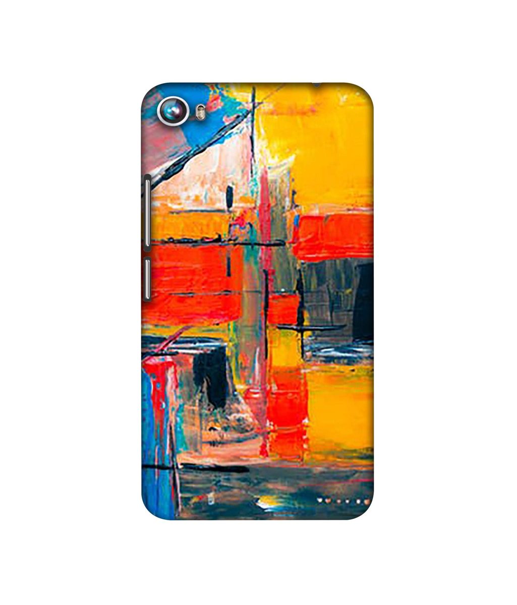 Amazon Brand - Solimo Designer Multicolor Squre Blocks 3D Printed Hard Back Case Mobile Cover for Micromax Canvas Fire 4 A107