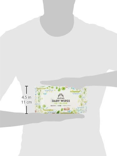 (Amazon Brand) Mama Bear Baby Wipes Pure Water 99% 80 Sheets x 5 Pieces (400 Sheets) Made in Japan Paraben Free
