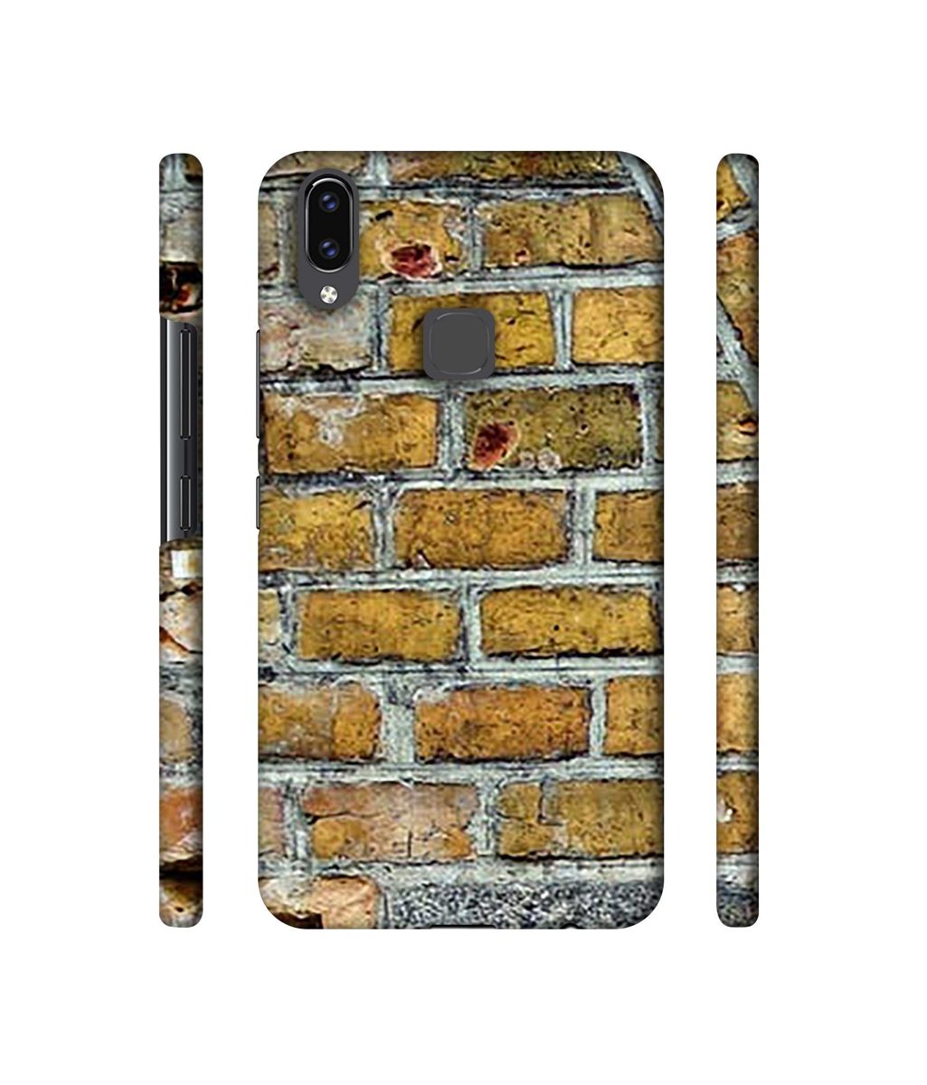 Amazon Brand - Solimo Designer Yellowesh Brick Texture 3D Printed Hard Back Case Mobile Cover for Vivo V9 / V9 Pro