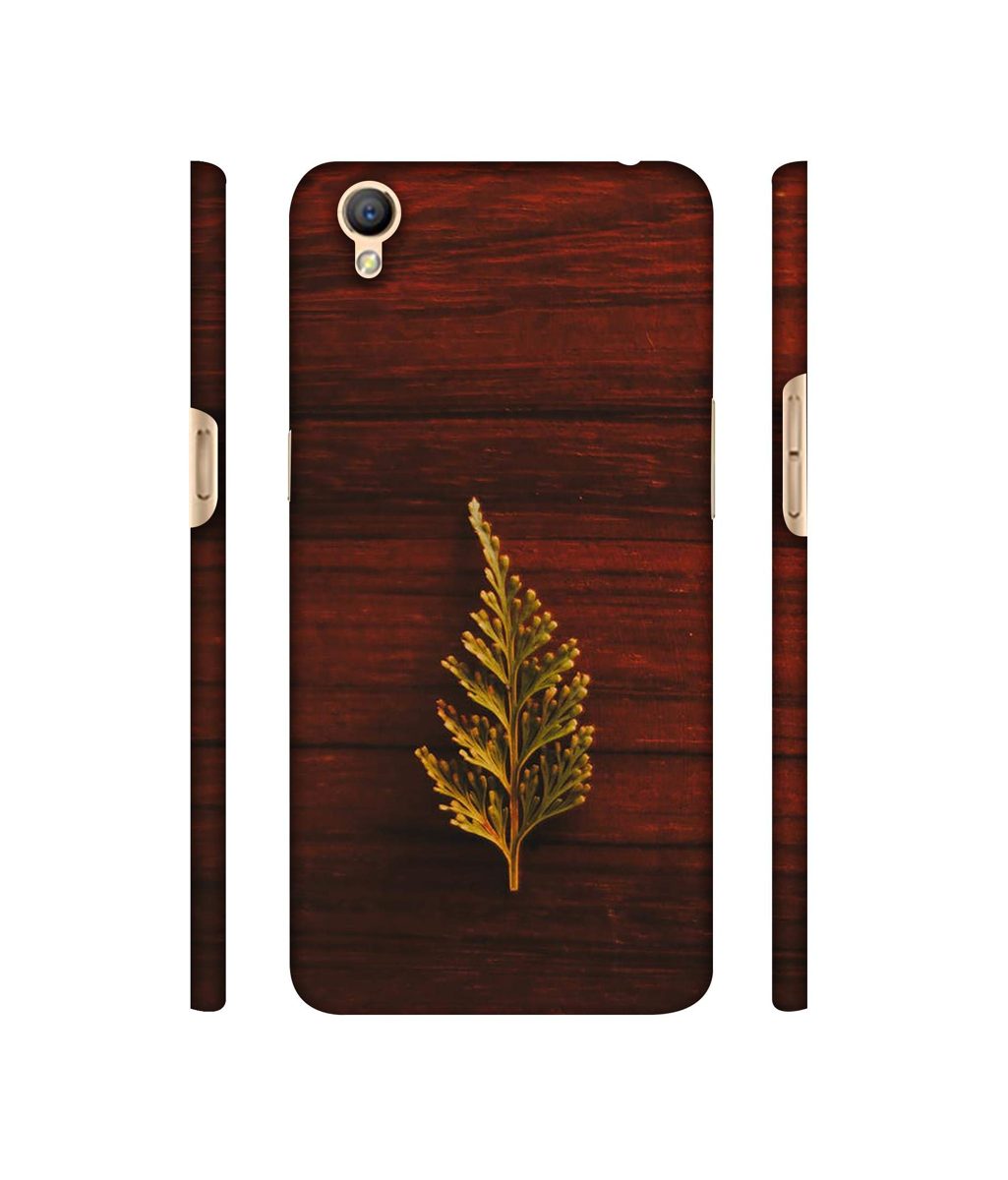 Amazon Brand - Solimo Designer Leaf on Wood 3D Printed Hard Back Case Mobile Cover for Oppo A37