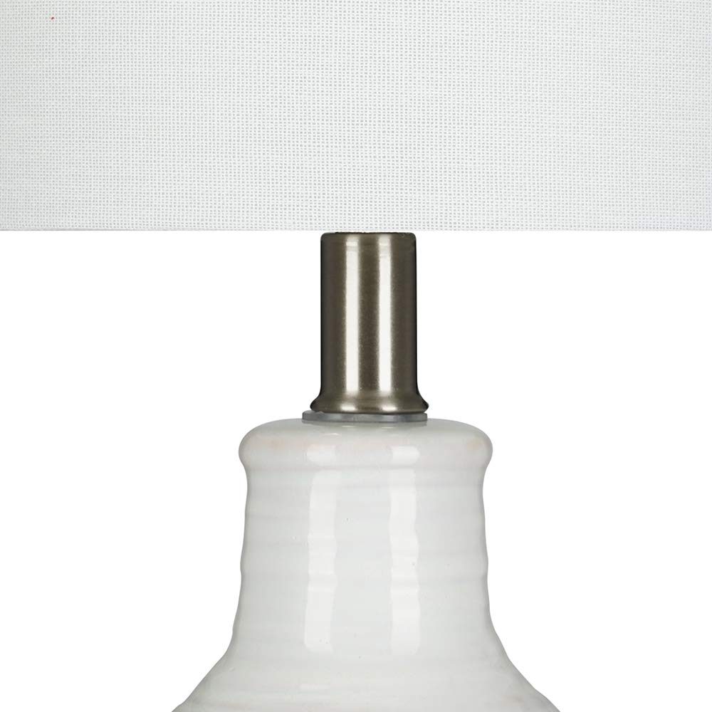 Amazon Brand – Stone & Beam Ceramic Table Lamp, Bulb Included, 16"H, White