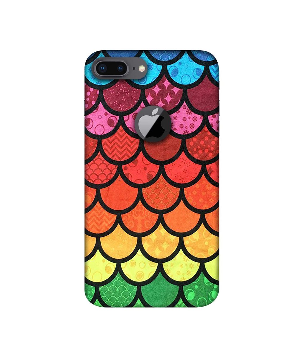 Amazon Brand - Solimo Designer Multicolor Pattern 3D Printed Hard Back Case Mobile Cover for Apple iPhone 8 Plus (with Logo Cut)