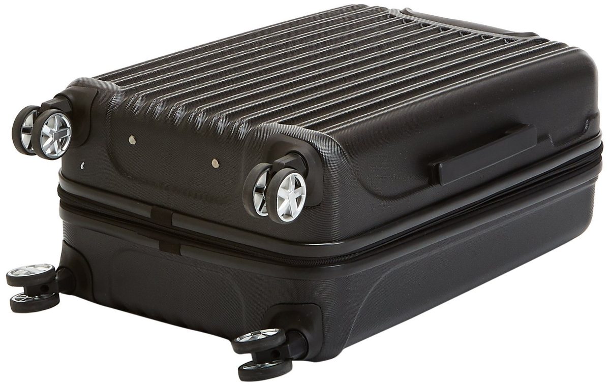 AmazonBasics Hardside Spinner Luggage - 20-Inch, Carbon Black