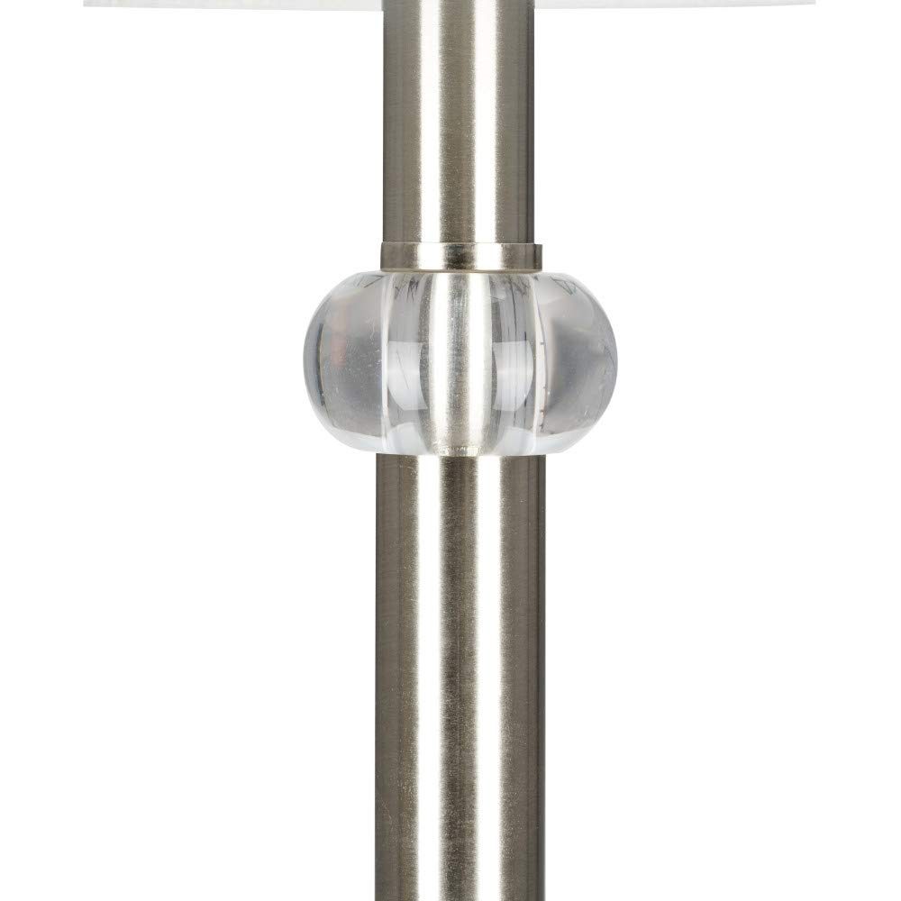 Amazon Brand – Ravenna Home Contemporary Metal Floor Lamp with Acrylic Ball Accents, LED Bulb Included, 60"H, Brushed Nickel