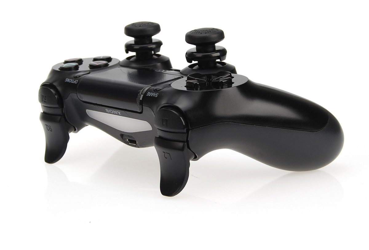 AmazonBasics PlayStation 4 Controller Thumb Grips and Precision Pack, Black