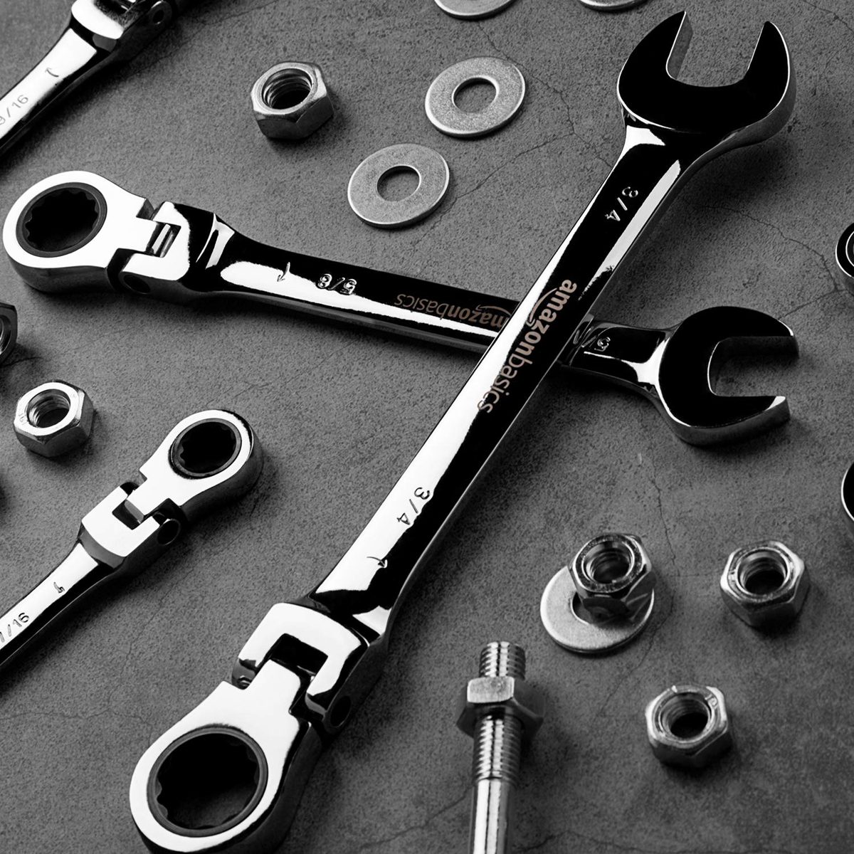 AmazonBasics Flexible Combination Spanner Set (7 Pieces)