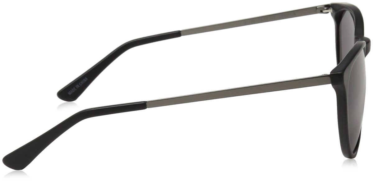 Obsidian Sunglasses for Women Fashion Round Frame 09, Matte Black/Gunmetal, 54 mm
