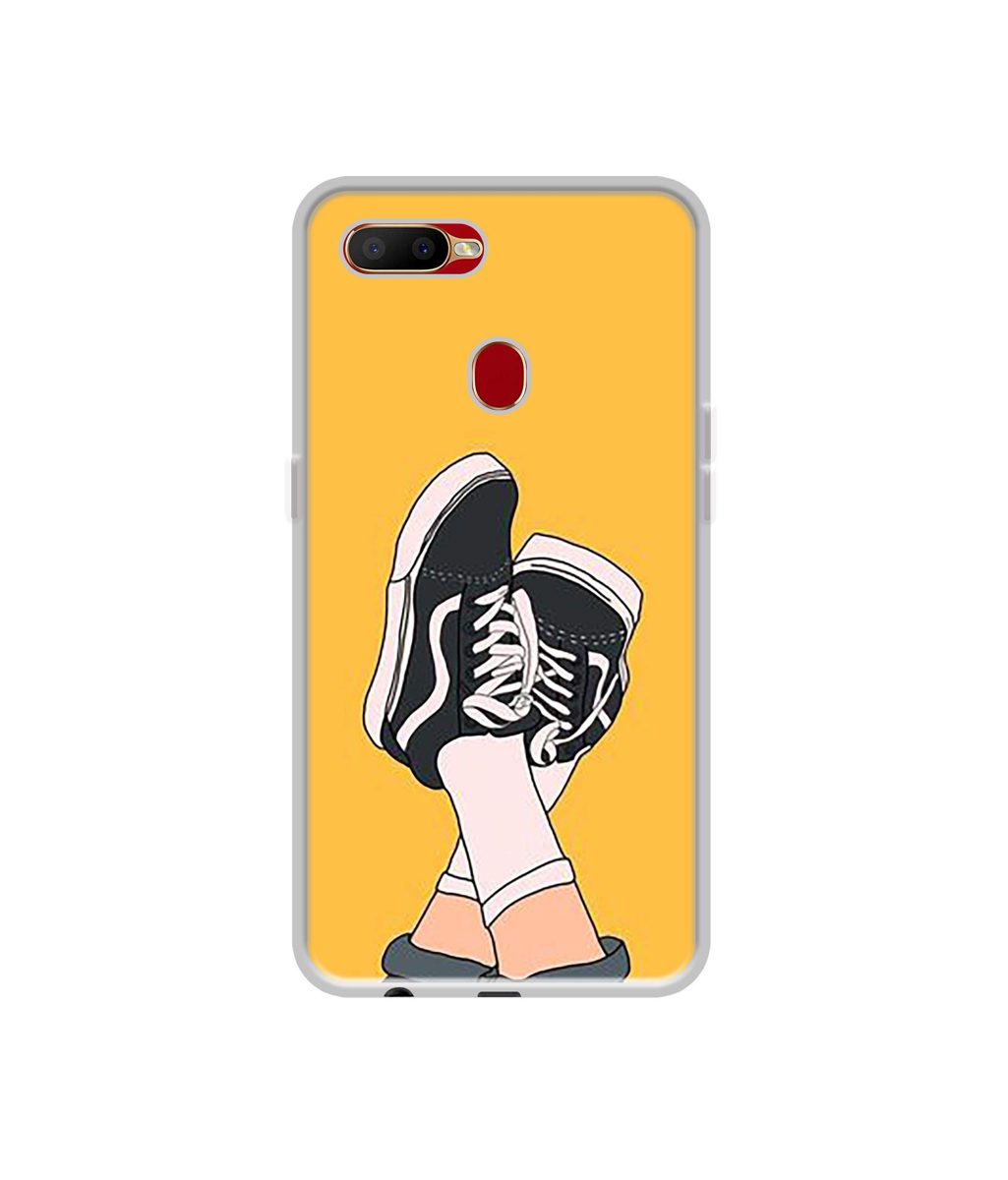 Amazon Brand - Solimo Designer Boy Shoes Pattern UV Printed Soft Back Case Mobile Cover for Oppo A5s