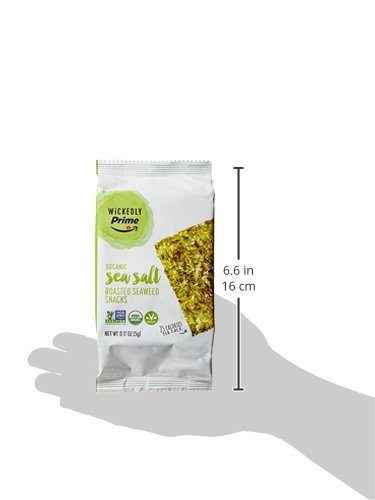 Wickedly Prime Organic Roasted Seaweed Snacks, Sea Salt, 0.17 Ounce