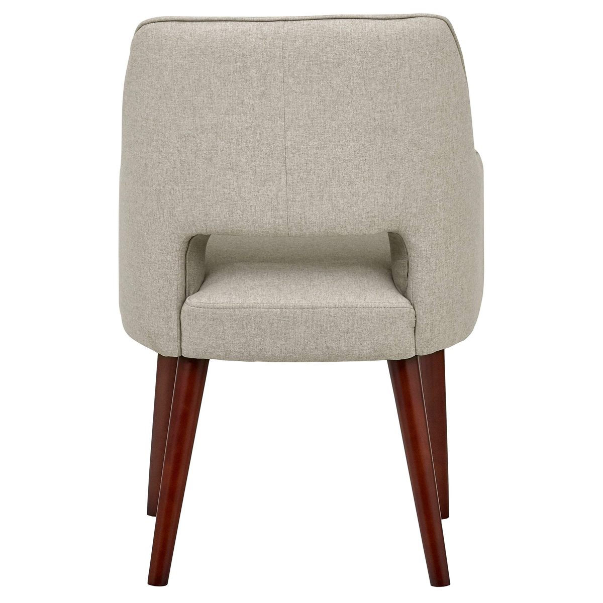 Rivet Malida Mid-Century Modern Open Back Kitchen Dining Room Accent Chair, 33" H, Felt Grey (Renewed)