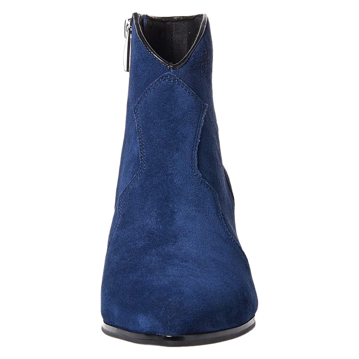 FIND Women's Ankle Boots in Suede Cowboy Style, Blue (Navy/Black), 5 UK,109921