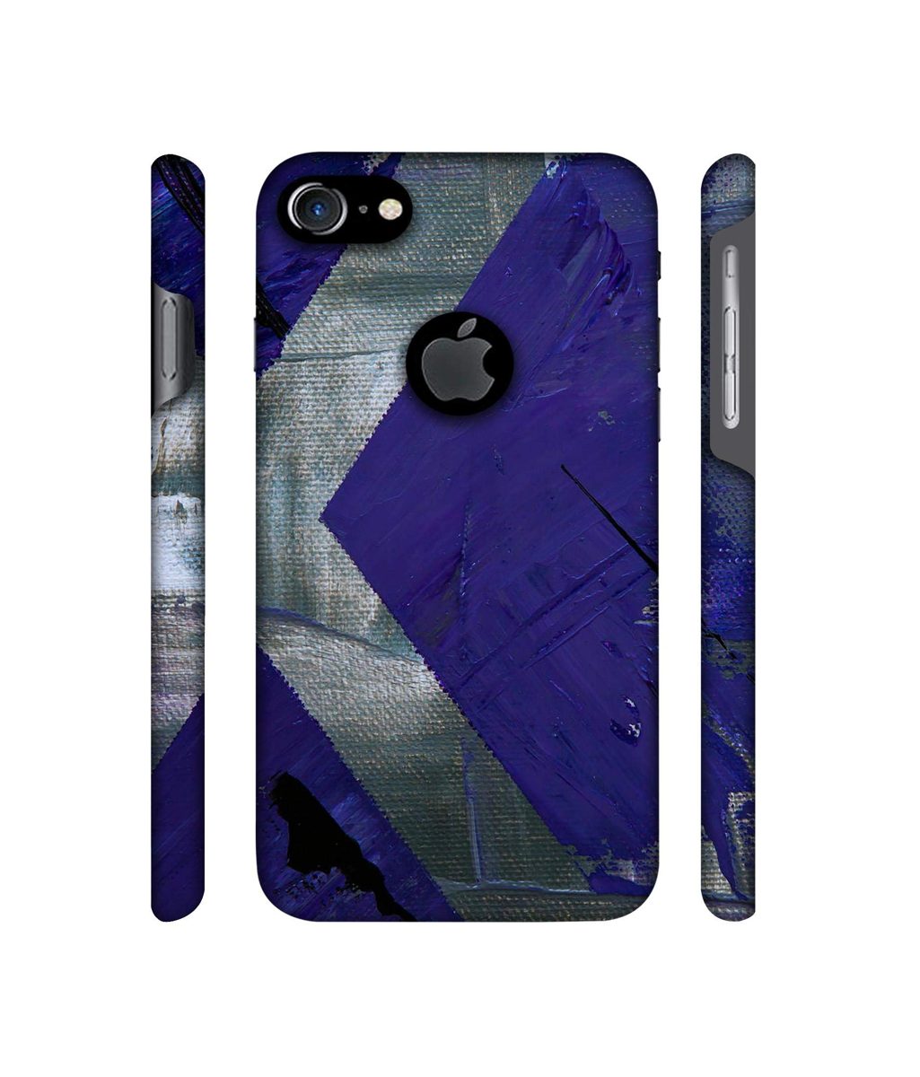 Amazon Brand - Solimo Designer Purple and Gray Texture 3D Printed Hard Back Case Mobile Cover for Apple iPhone 7 (with Logo Cut)