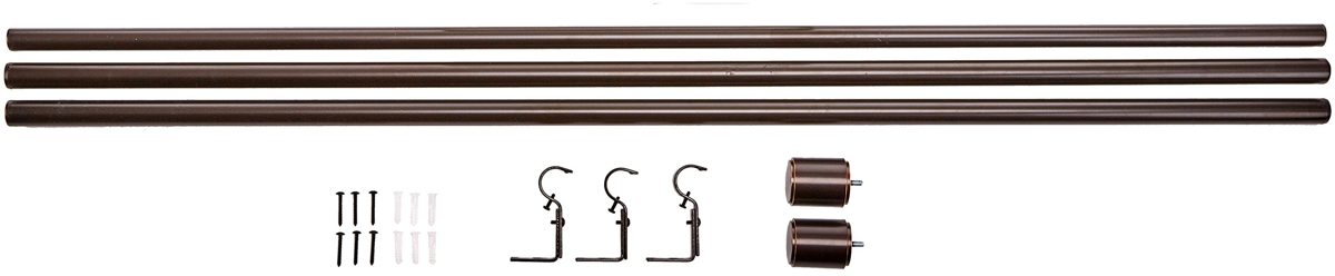 AmazonBasics Curtain Rod with Cap Finials