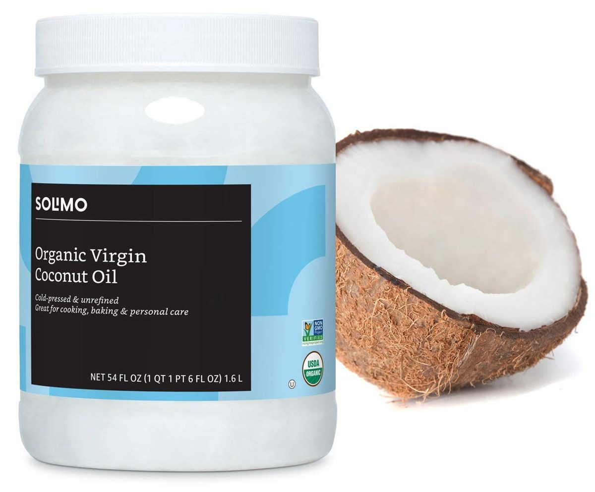 Amazon Brand - Solimo Organic  Virgin Coconut Oil, Unrefined, 54 ounce