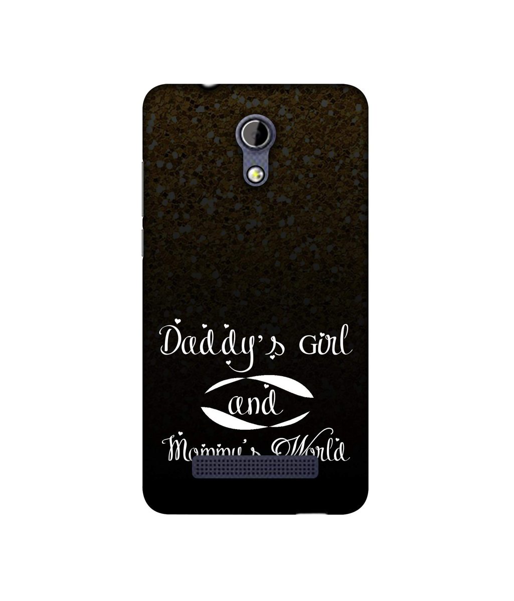 Amazon Brand - Solimo Designer Daddy's Girl and Mummy World UV Printed Soft Back Case Mobile Cover for Micromax Bharat 2 Q402