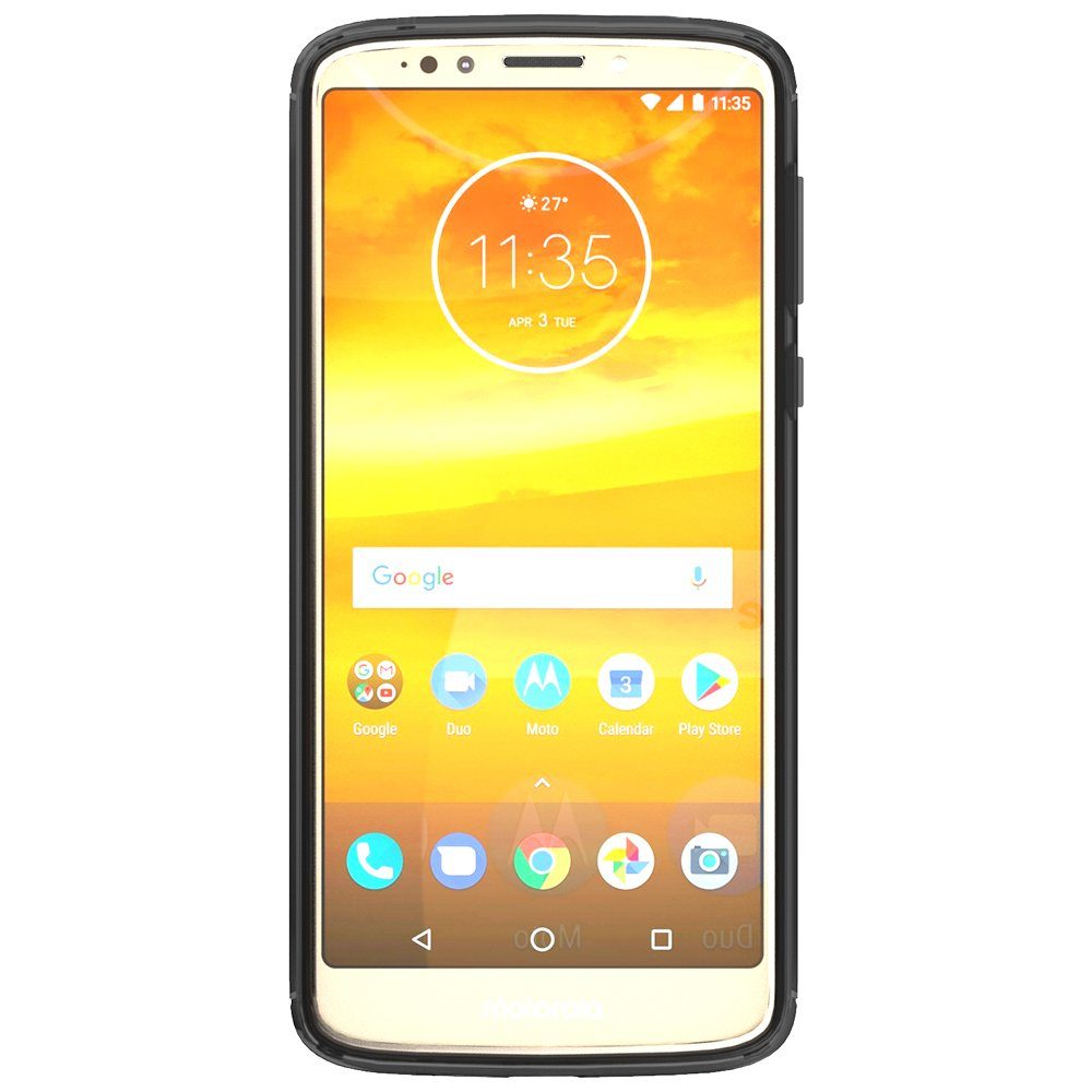 Amazon Brand - Solimo Protective Mobile Cover (Soft & Flexible Back case) for Moto E5 Plus (Black)