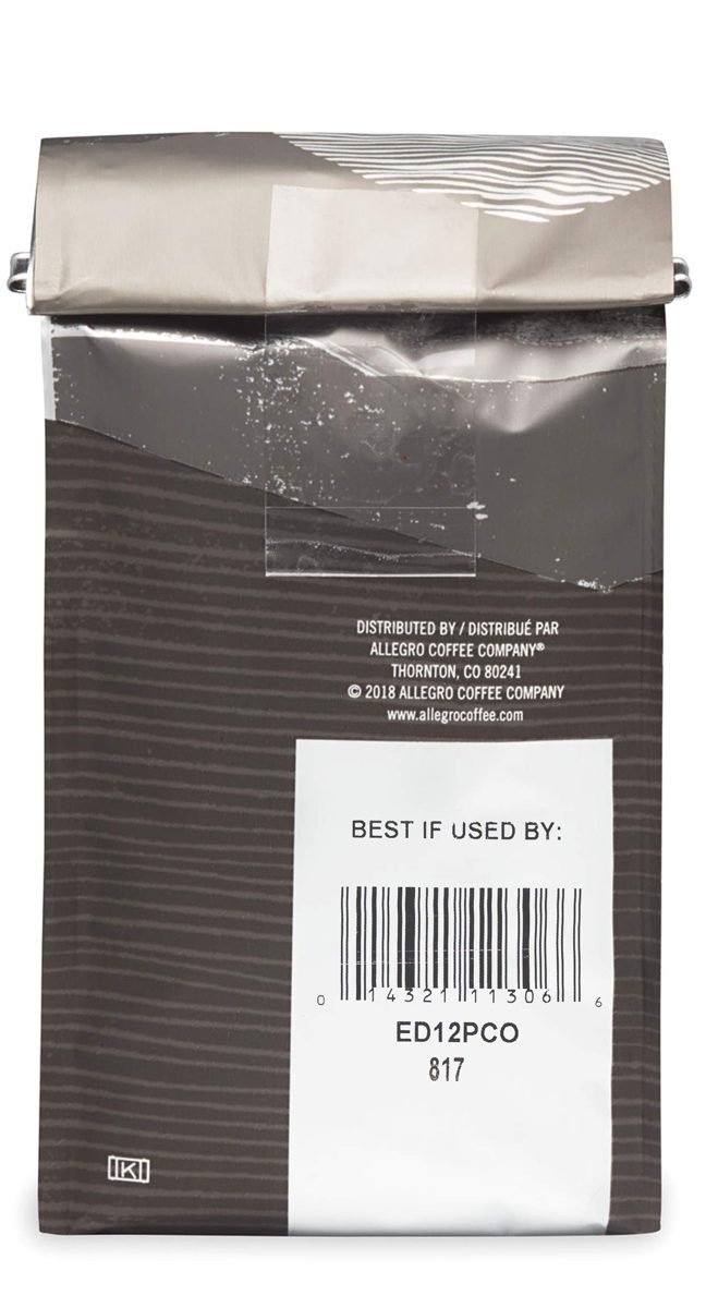Allegro Coffee Decaf Columbia Ground Coffee, 12 Ounce