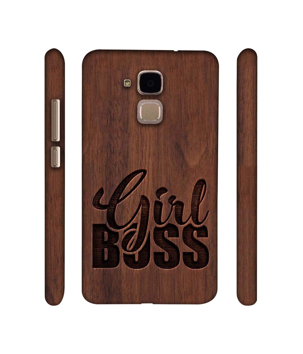 Amazon Brand - Solimo Designer Girl Boss On Wood 3D Printed Hard Back Case Mobile Cover for Huawei Honor 5c