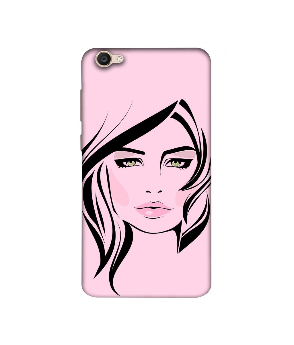 Amazon Brand - Solimo Designer Pink Lady Pattern 3D Printed Hard Back Case Mobile Cover for Vivo V5