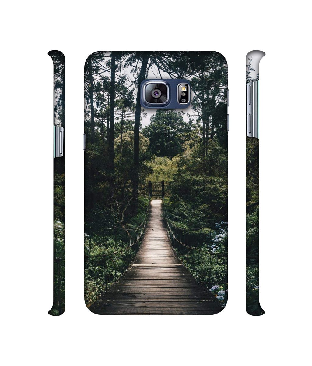 Amazon Brand - Solimo Designer Wooden Bridge 3D Printed Hard Back Case Mobile Cover for Samsung Galaxy S6 Edge Plus