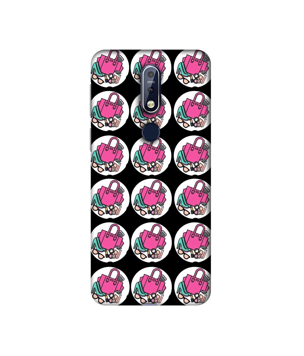 Amazon Brand - Solimo Designer Ladies Accessories Pattern 3D Printed Hard Back Case Mobile Cover for Nokia 7.1