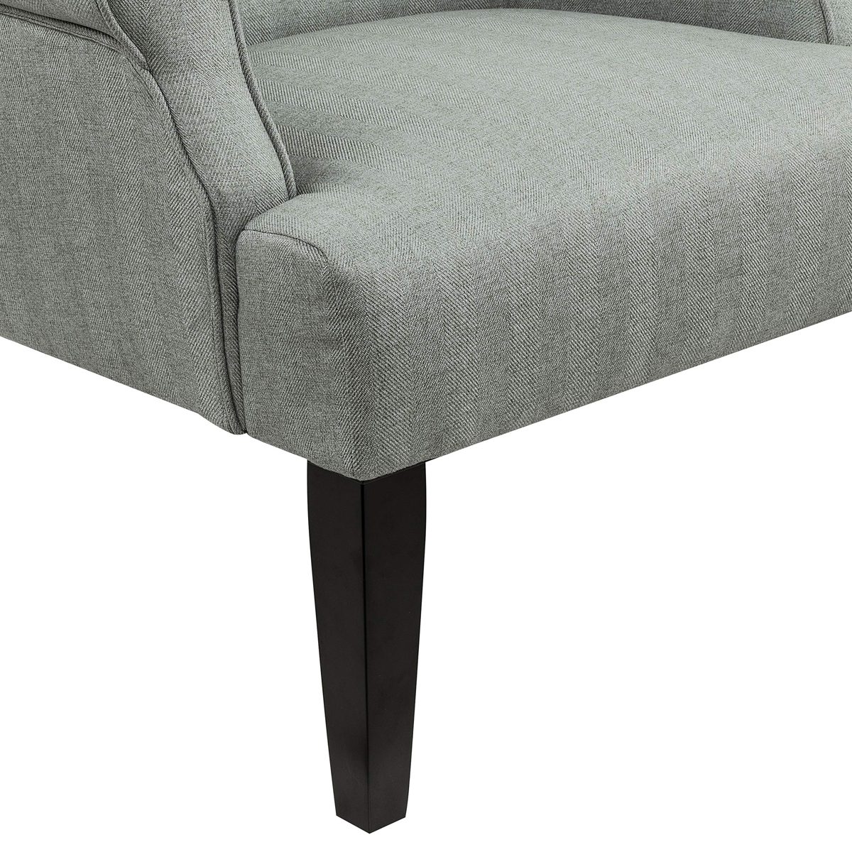 Amazon Brand – Ravenna Home Penridge Rolled Armed Seamed Back Accent Chair, 29.92"W, Mint Green