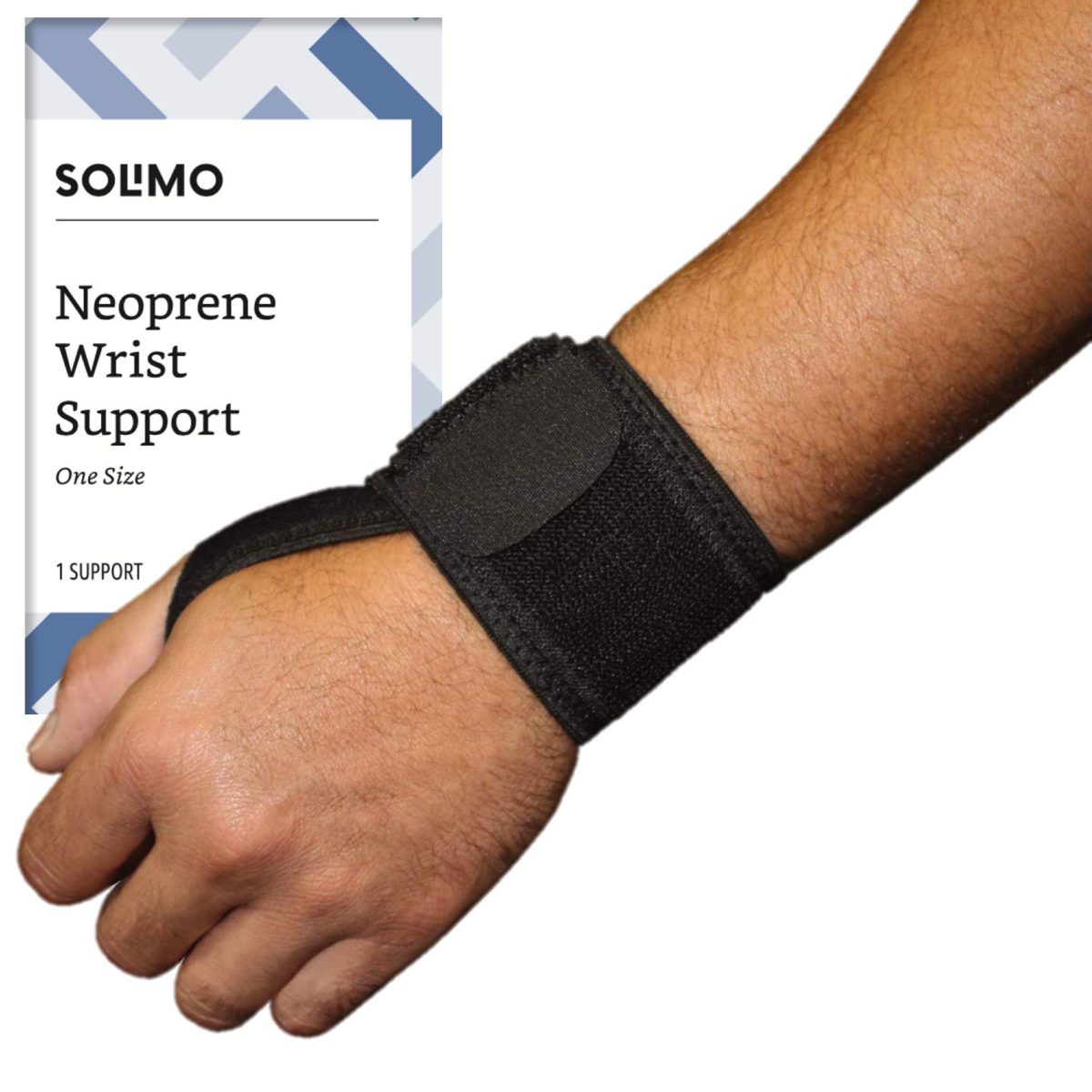 Amazon Brand - Solimo Adjustable Wrist Support, Neoprene, One Size