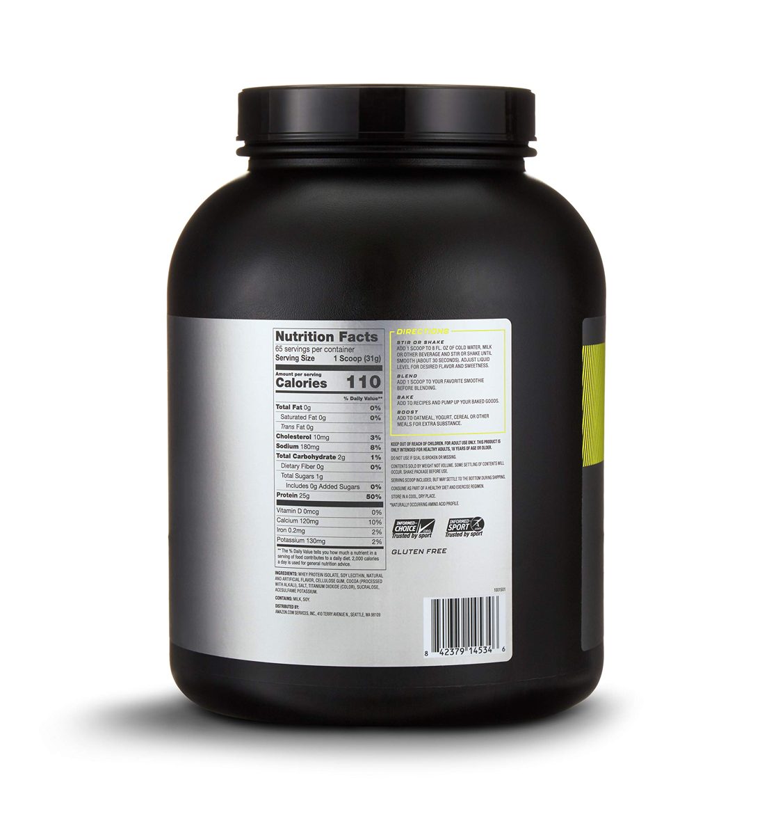 OWN PWR 100% Whey Protein Isolate Powder, Cookies & Cream, 25 G Protein, 4.4 Pound Value Size (65 Servings)