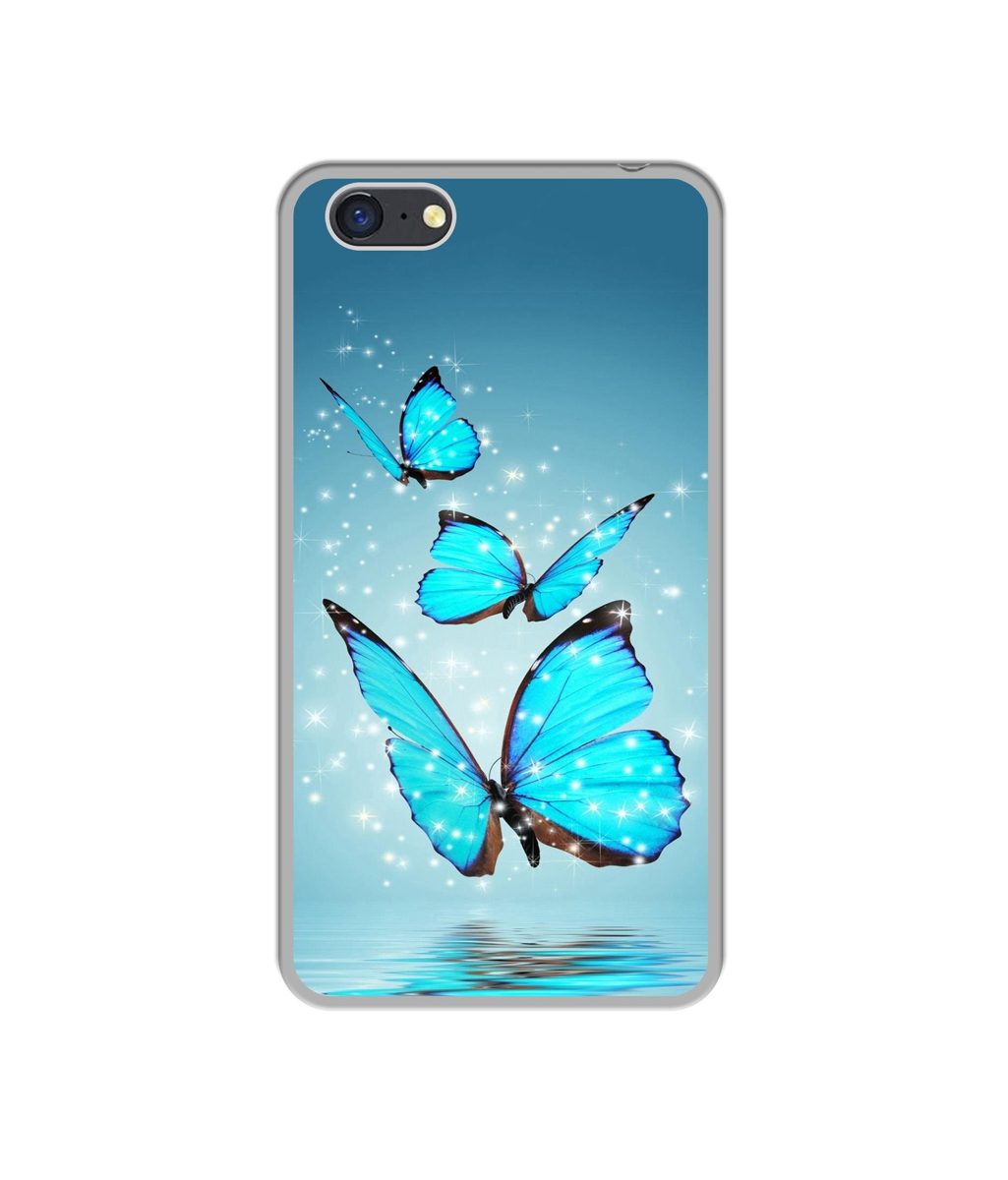 Amazon Brand - Solimo Designer Flying Butterflies UV Printed Soft Back Case Mobile Cover for Oppo A71