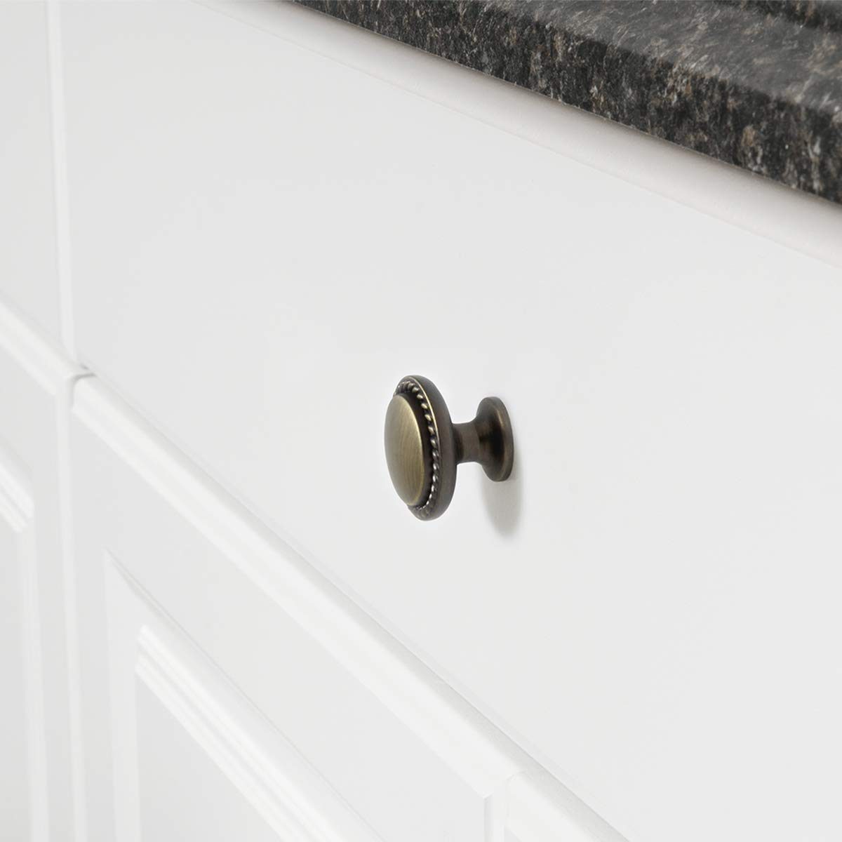 AmazonBasics Round Braided Cabinet Knob, AB900-AB-25