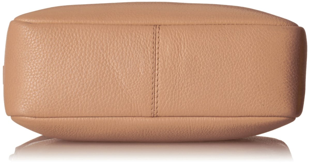 Amazon Brand - The Fix Alexandria Leather Crossbody Bag, dove