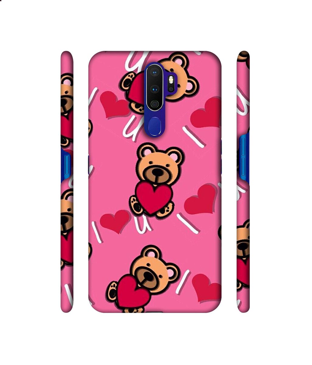 Amazon Brand - Solimo Designer Heart Holding Bear 3D Printed Hard Back Case Mobile Cover for Oppo A9 (2020)