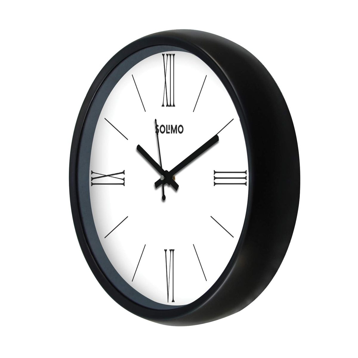 Amazon Brand - Solimo 12-inch Wall Clock - Majestic Metal (Silent Movement)