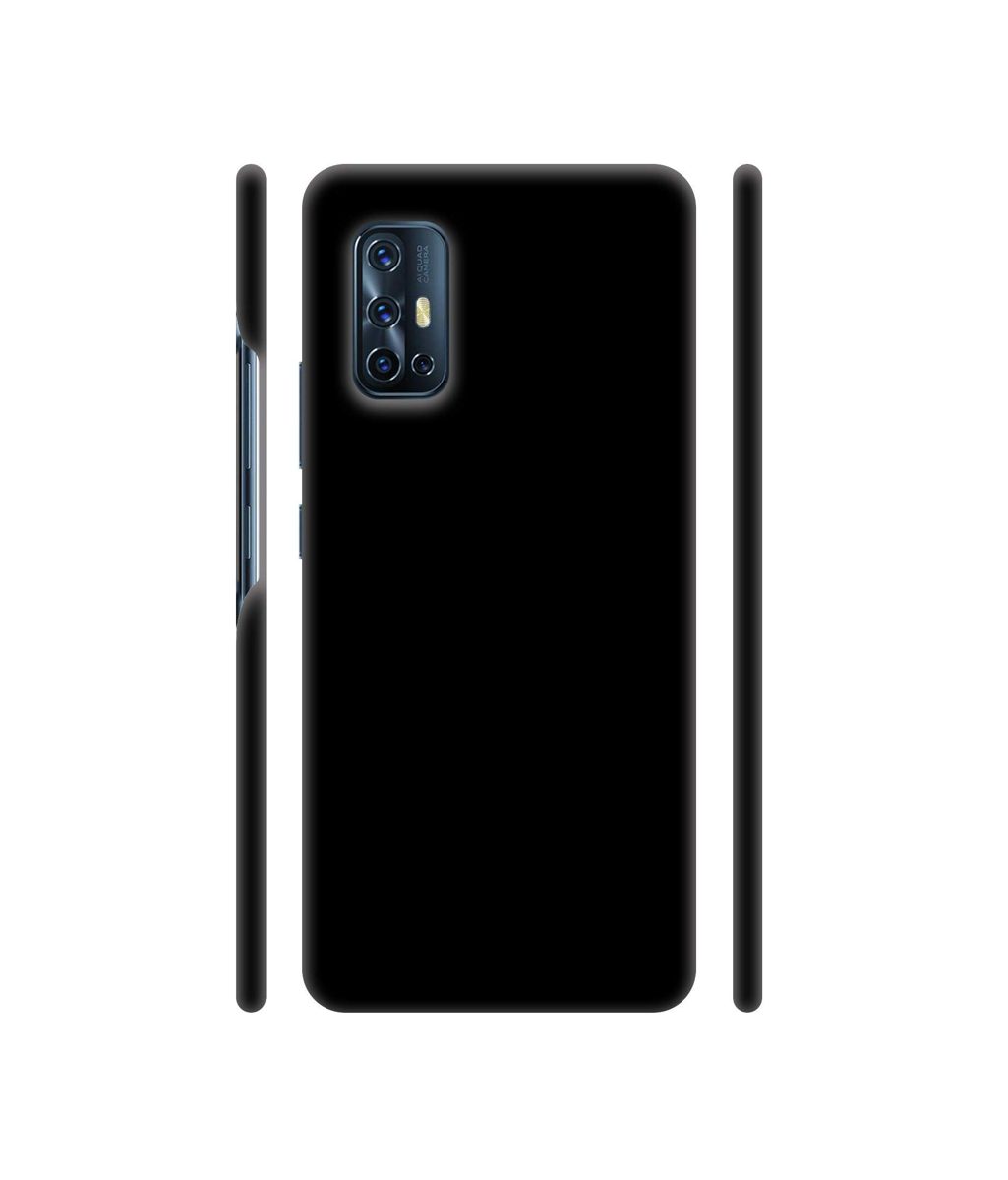 Amazon Brand - Solimo Designer Solid Black 3D Printed Hard Back Case Mobile Cover for Vivo V17