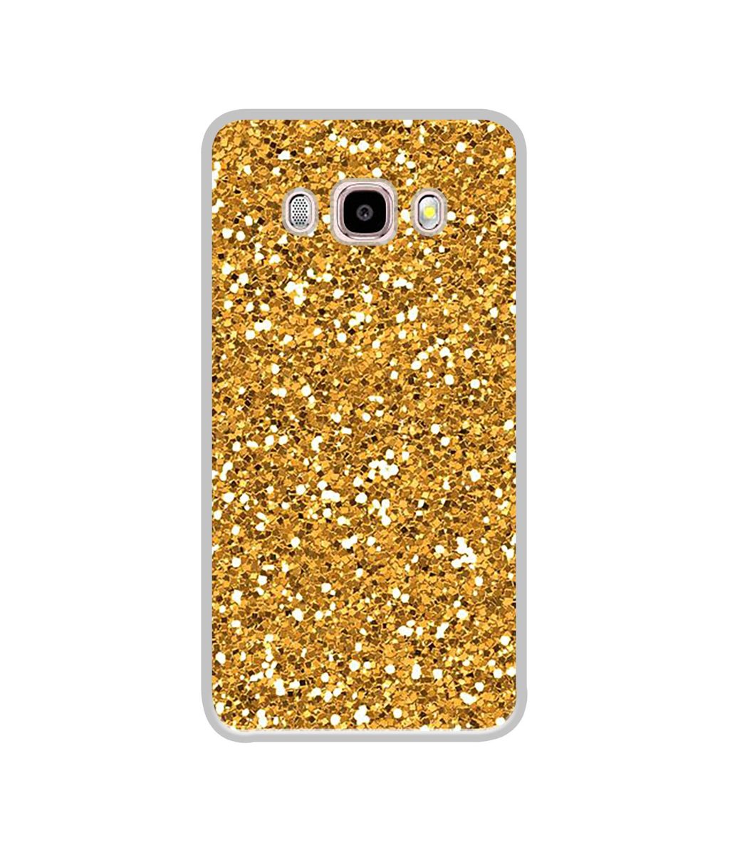 Amazon Brand - Solimo Designer Golden Sparkle UV Printed Soft Back Case Mobile Cover for Samsung Galaxy J5 (2016)