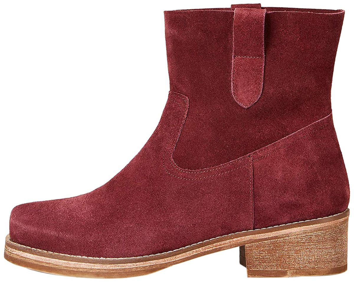 find. Pull On Leather Cowboy Boots, Red, 3.5 UK