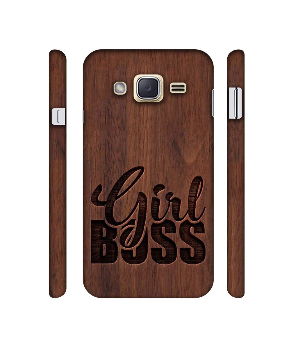 Amazon Brand - Solimo Designer Girl Boss On Wood 3D Printed Hard Back Case Mobile Cover for Samsung Galaxy J2