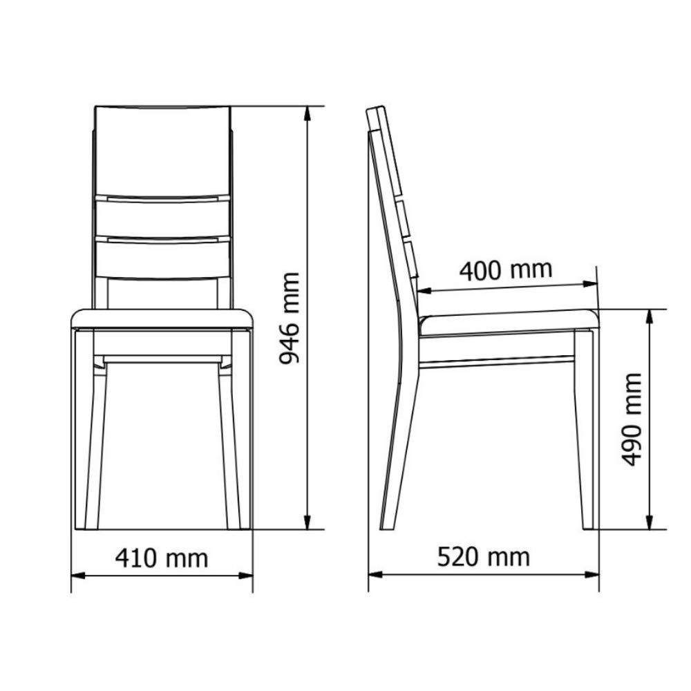 Alcove - Hayes - solid wooden chairs 2-piece set with padded seats, core beech