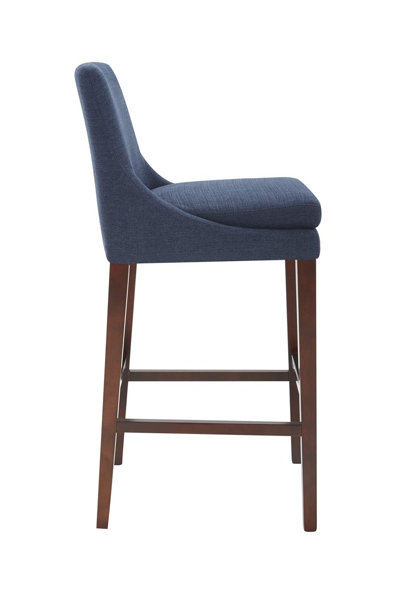 Amazon Brand – Stone & Beam Elise Upholstered Barstool, 42.5"H, Midnight Blue