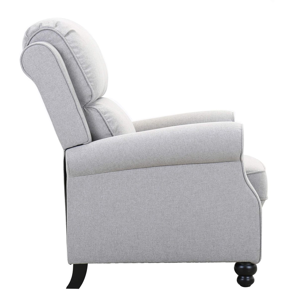 Amazon Brand – Ravenna Home Push-Back Recliner Living Room Chair, 33.9"W, Light Grey