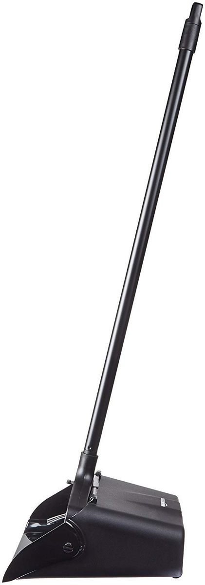 AmazonCommercial Lobby Dustpan, Black, 4-pack