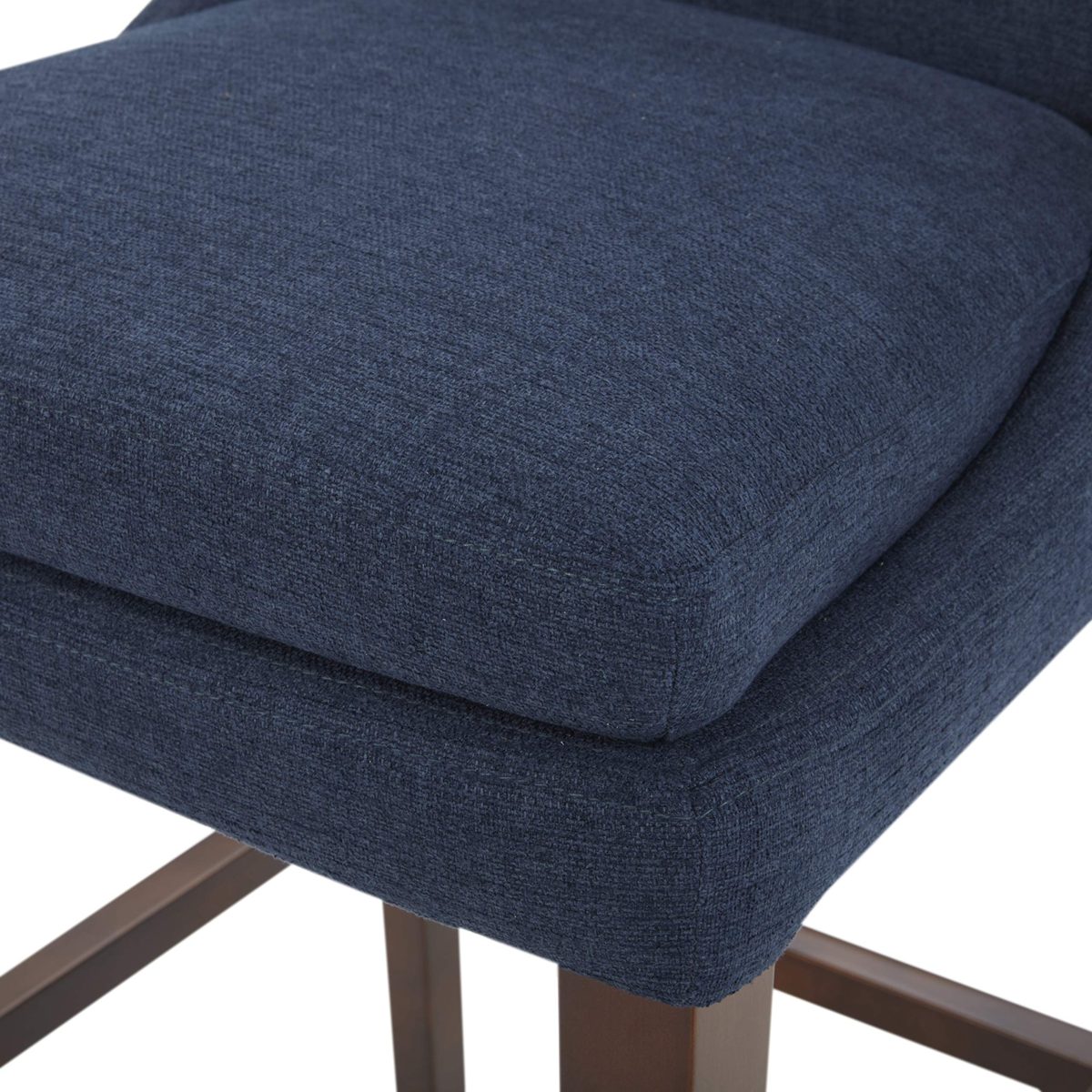 Amazon Brand – Stone & Beam Elise Upholstered Counter-Height Barstool, 38.6"H, Midnight Blue