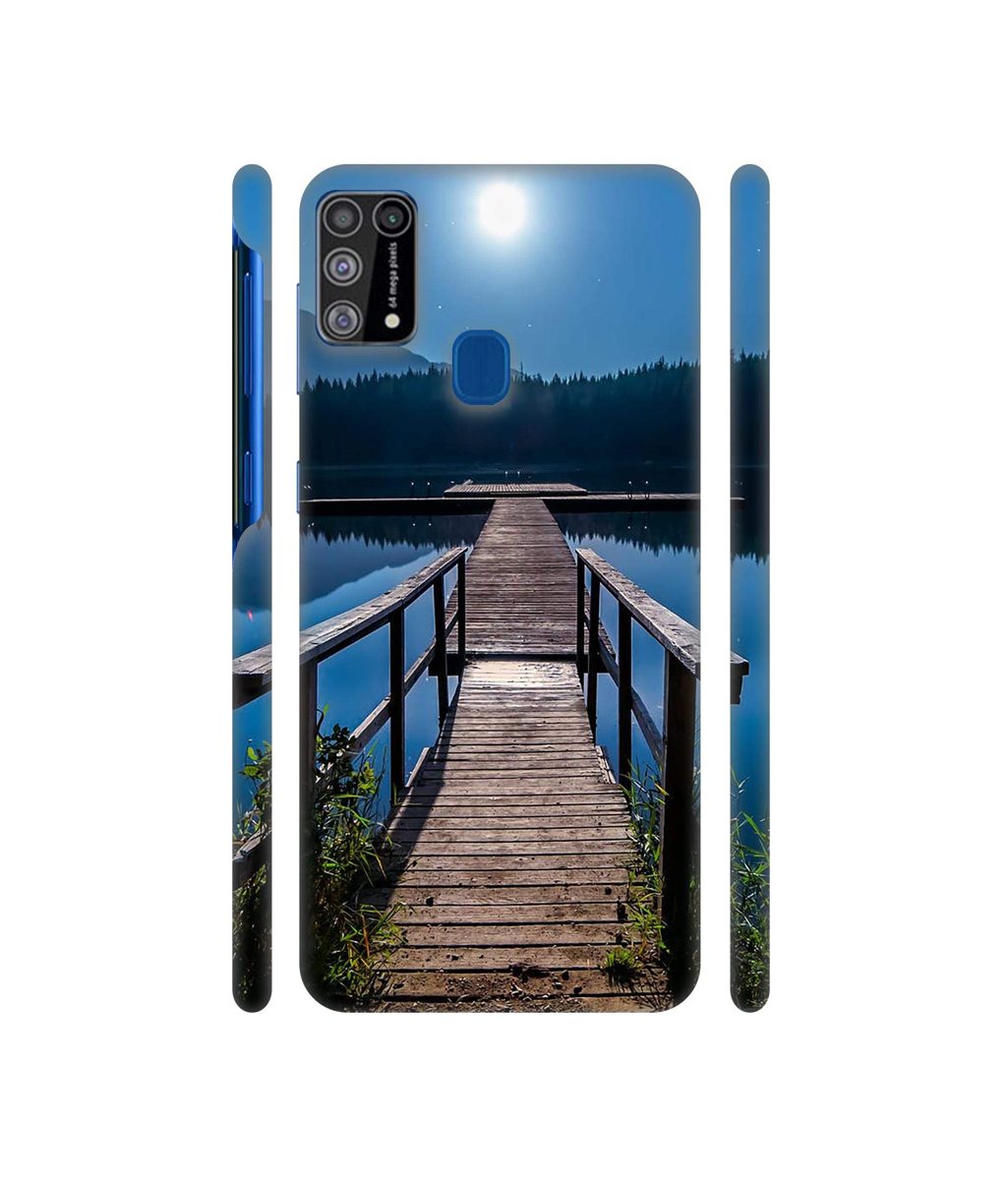 Amazon Brand - Solimo Designer Wooden Beach 3D Printed Hard Back Case Mobile Cover for Samsung Galaxy M31