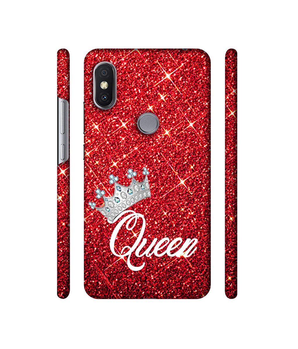 Amazon Brand - Solimo Designer Queen On Red Glitter 3D Printed Hard Back Case Mobile Cover for Xiaomi Redmi Y2