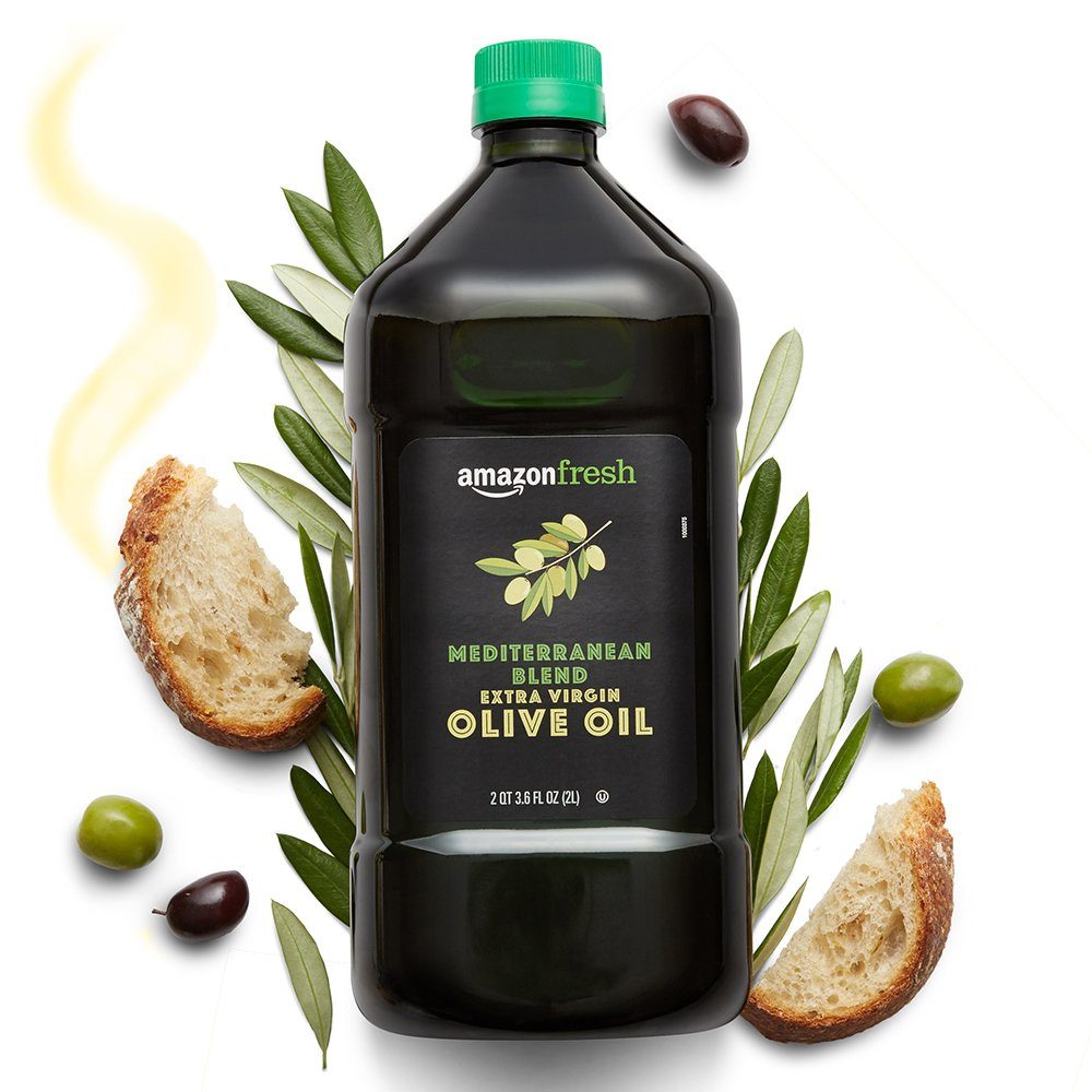 AmazonFresh Mediterranean Extra Virgin Olive Oil, 68 Fl Oz (2L)