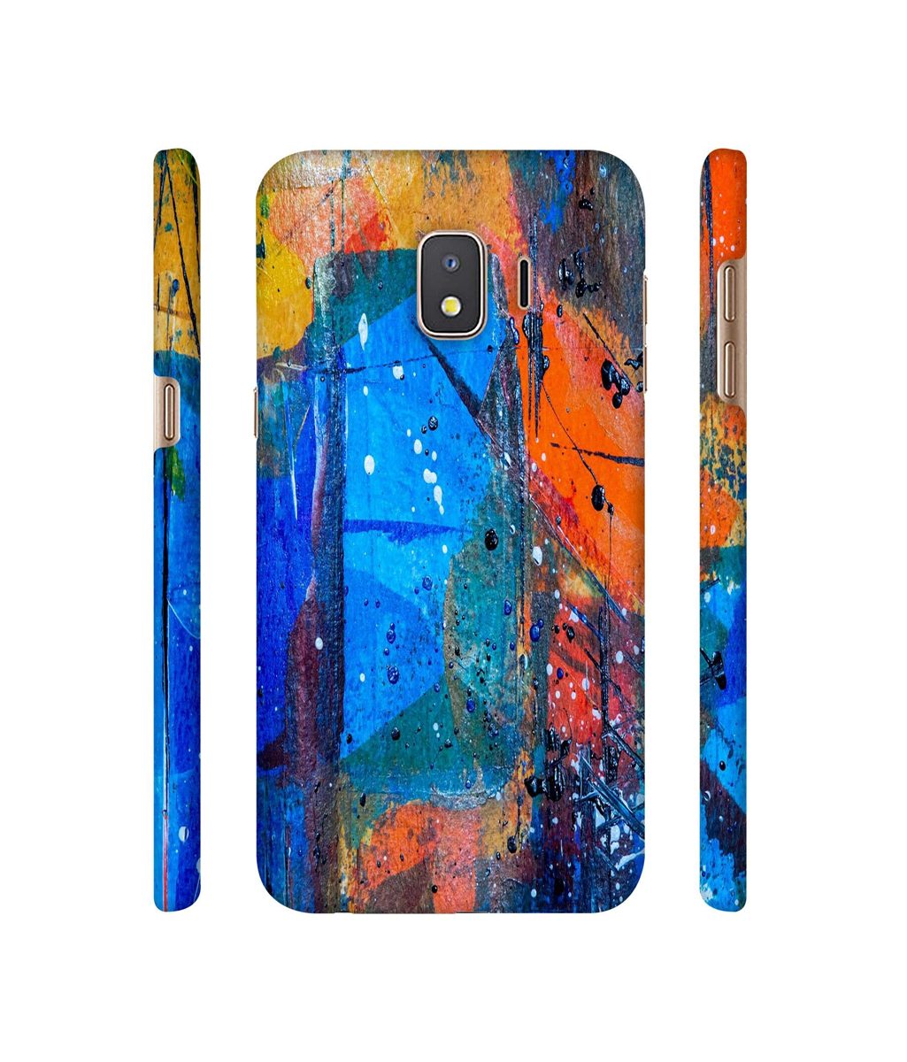 Amazon Brand - Solimo Designer Blue and Orange Brush 3D Printed Hard Back Case Mobile Cover for Samsung Galaxy J2 Core