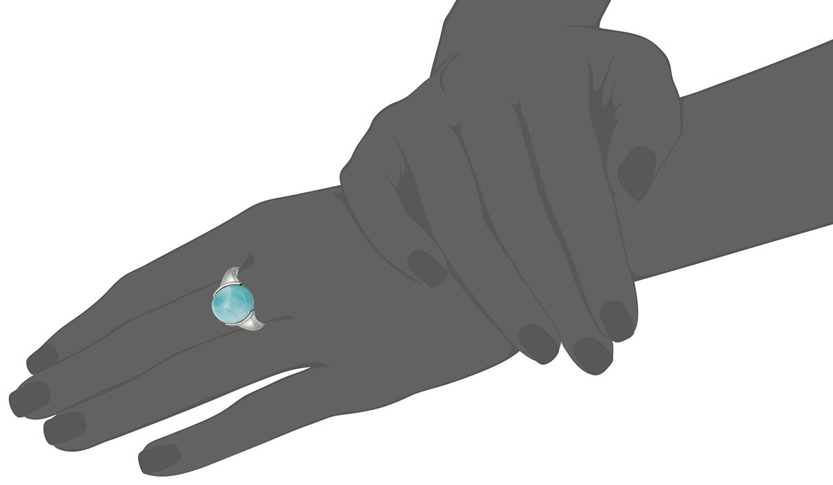 SS Larimar Ring, Size 7