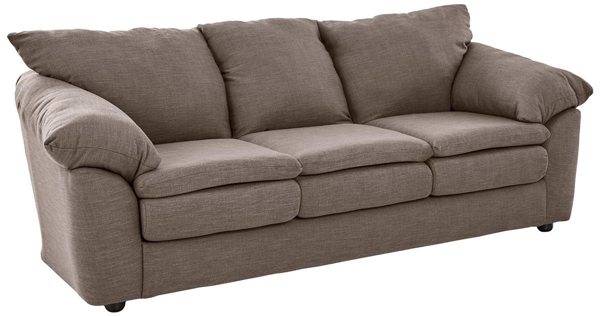 Amazon Brand – Ravenna Home Darian Oversized Pillow Sofa, 92"W, Pewter