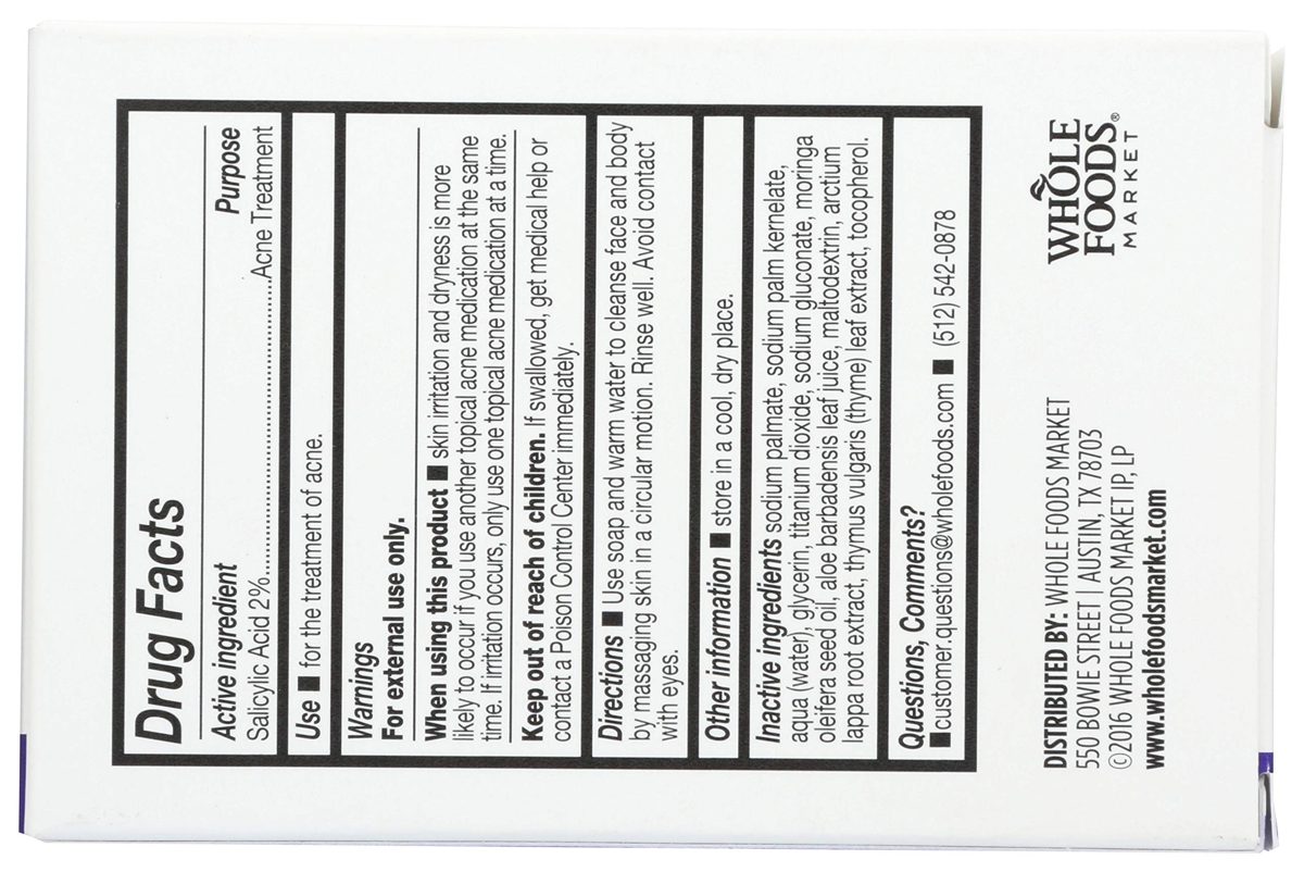 WHOLE FOODS MARKET Acne Cleansing Bar, 4 OZ